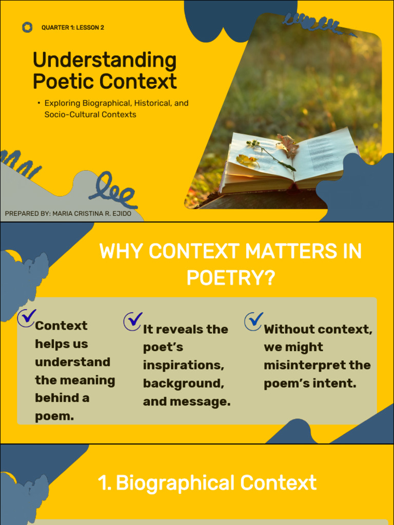 Understanding Poetic Contexts | PDF | The Raven | Poetry