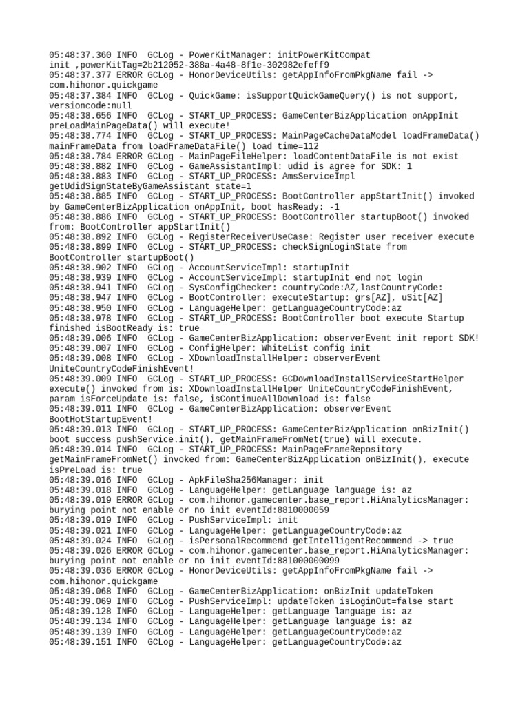 GameCenter Initialization Log Analysis | PDF | World Wide Web ...