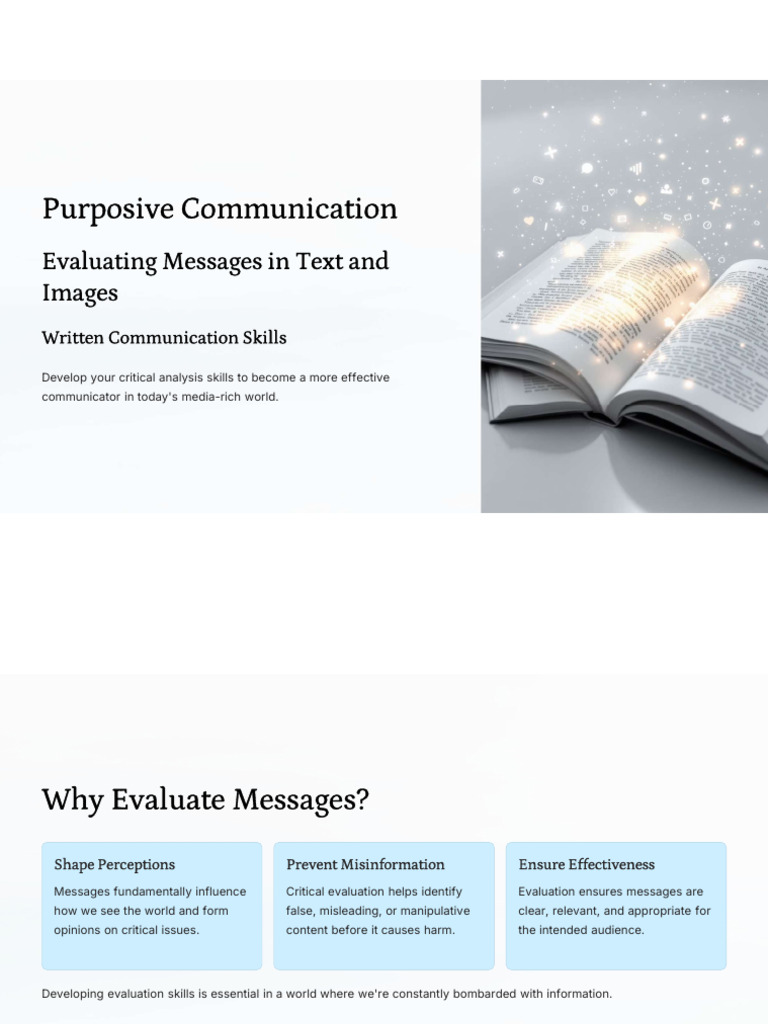 Evaluating | PDF | Communication | Evaluation