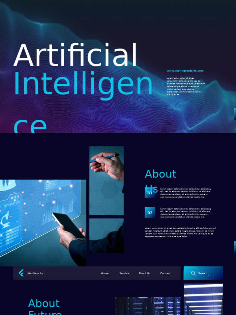 Blue Futuristic Artificial Intelligence Presentation | PDF