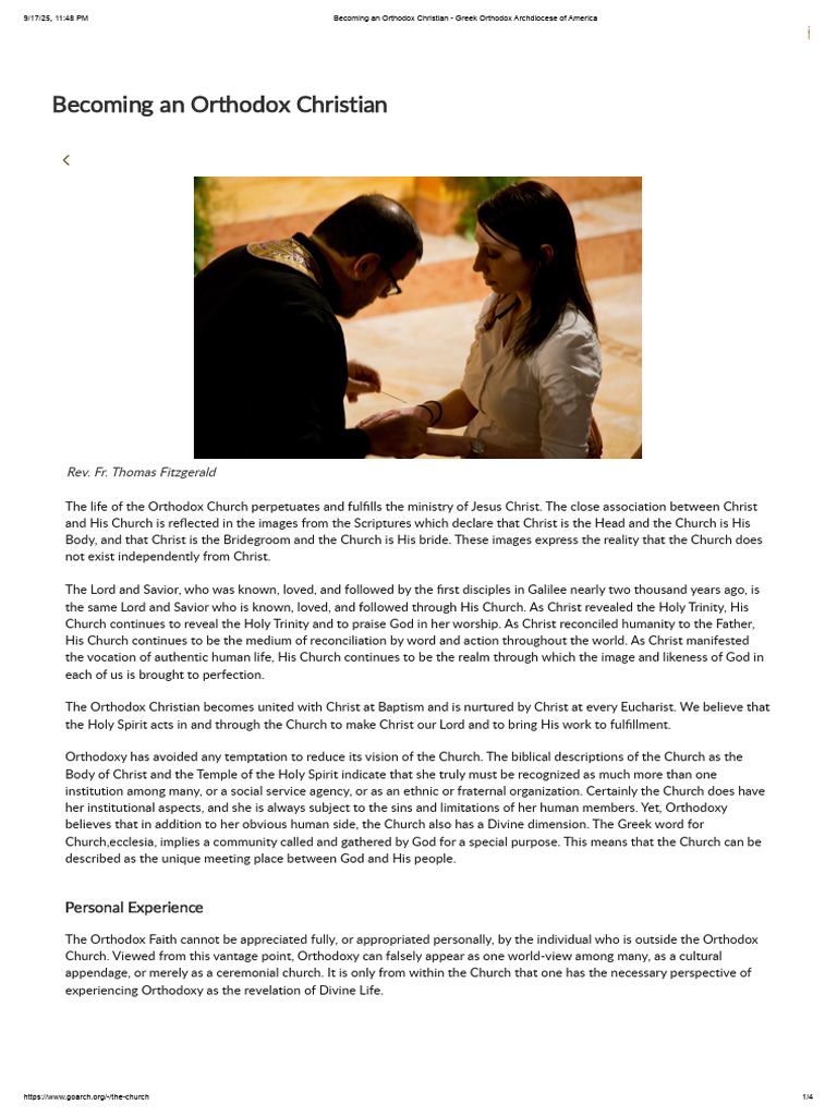 Becoming an Orthodox Christian Guide | PDF | Eastern Orthodox Church ...