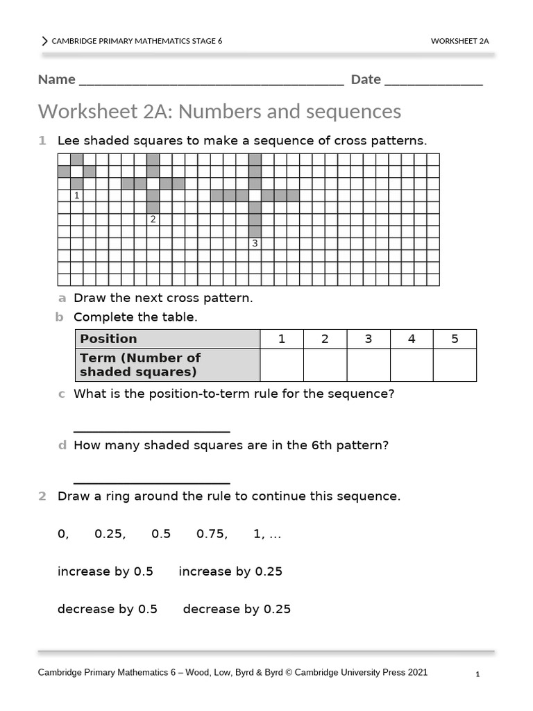 Stage 6 Mathematics Worksheet 2A | PDF