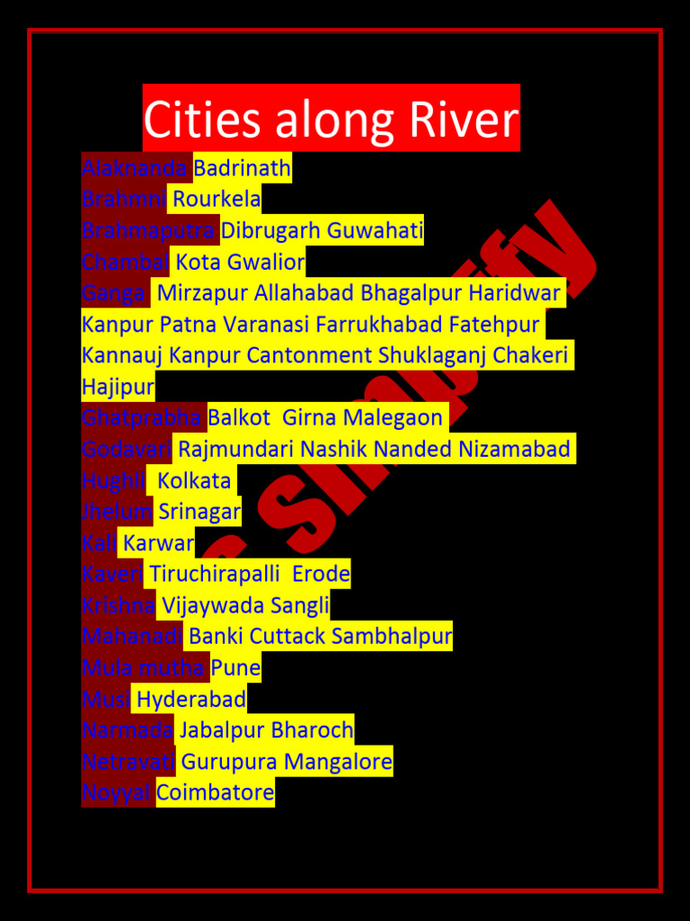 Cities Along River | PDF
