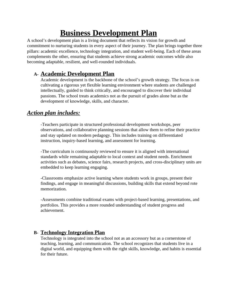 Comprehensive School Development Plan | PDF | Mentorship | Learning