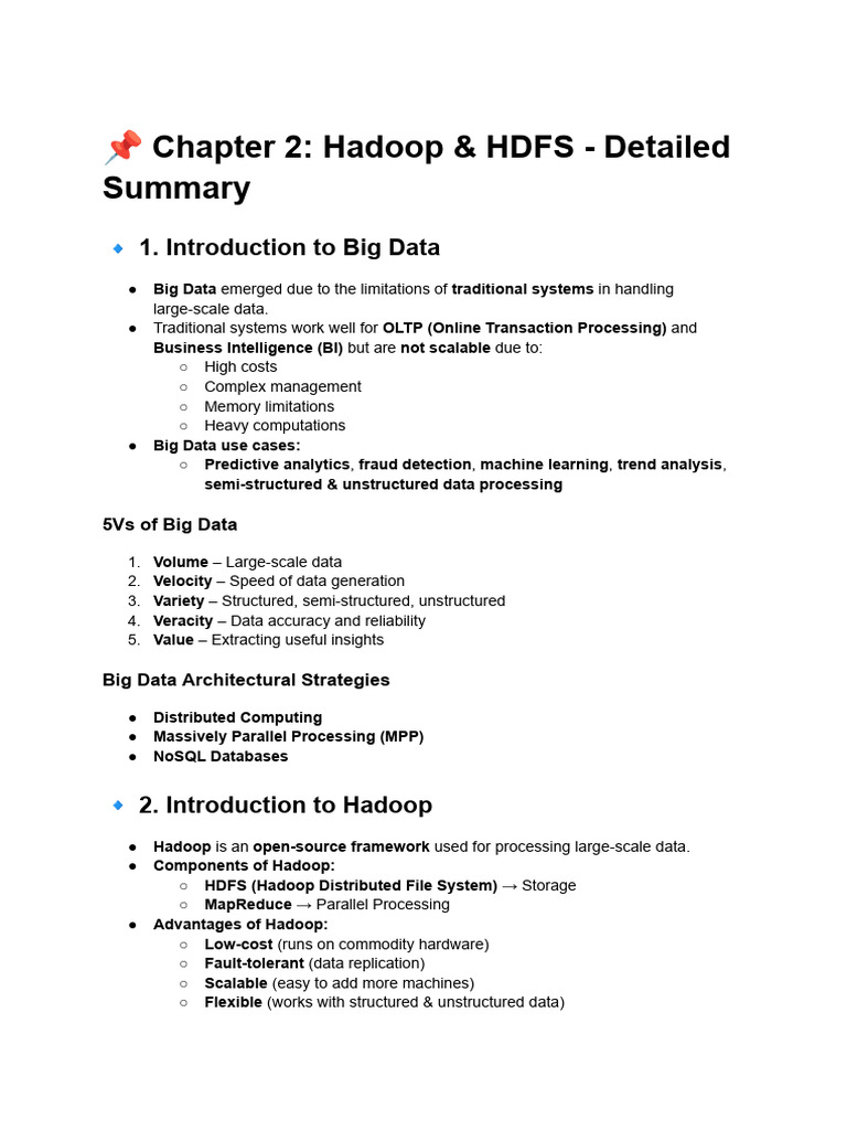 Hadoop HDFS Overview and Architecture | PDF | Apache Hadoop | Big Data