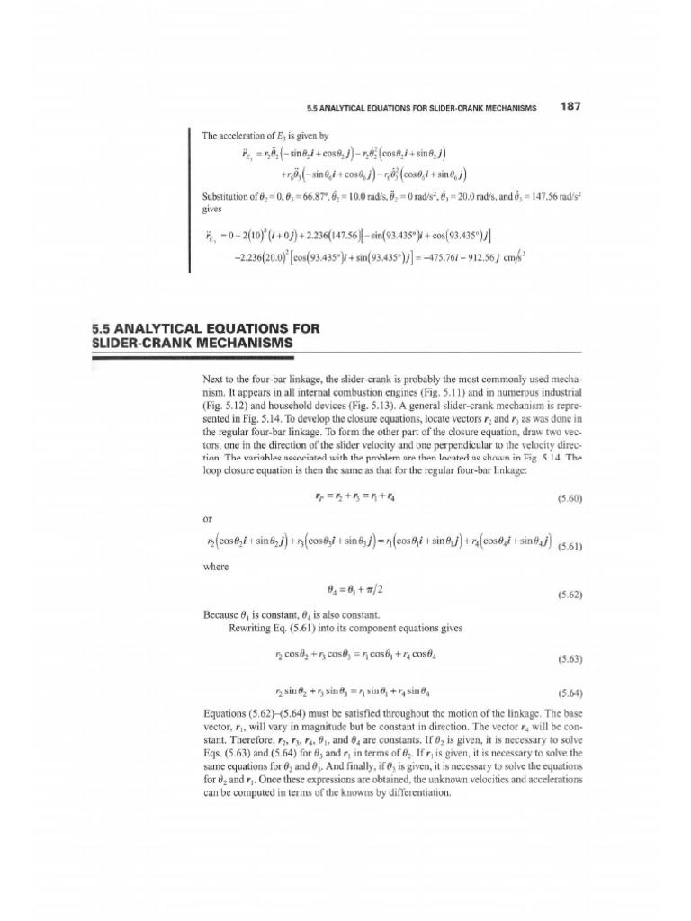 Slider Crank Reference | PDF