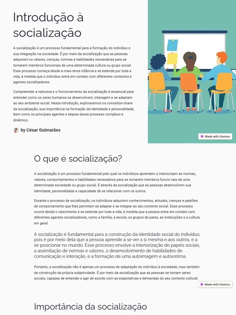 Importância da Socialização na Identidade | PDF | Sociologia | Família