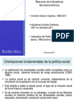 Resumen Indicadores Socioeconomicos Venezuela 2011