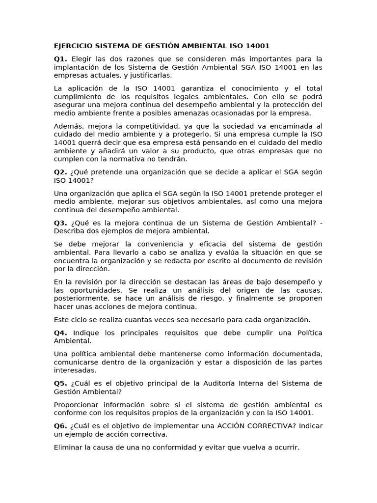 Importancia de la ISO 14001 en Empresas | PDF | Entorno natural