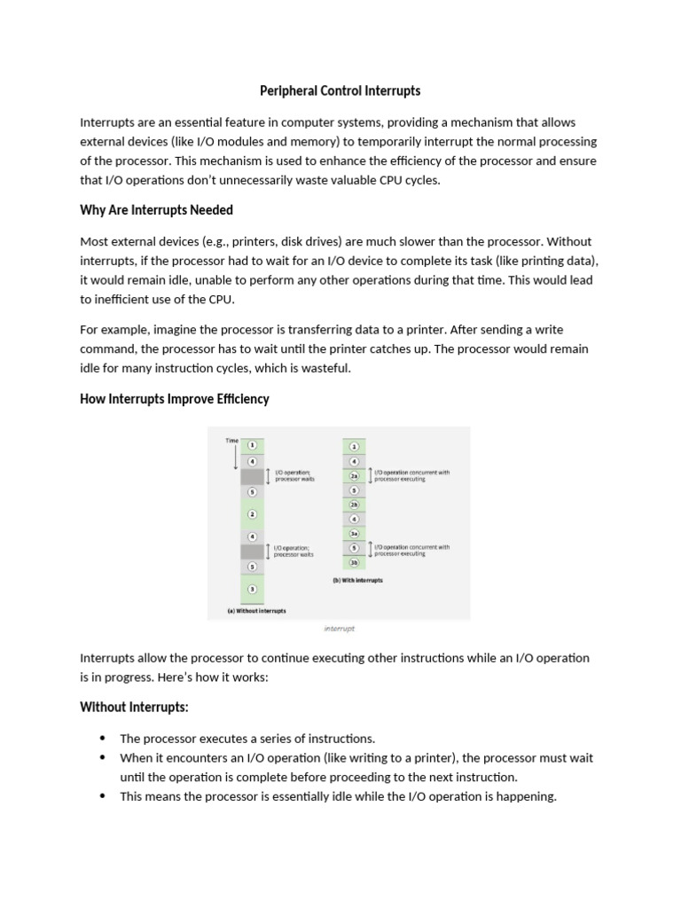 Less - 6 Peripheral Control Interrupts | PDF | Input/Output | Central ...