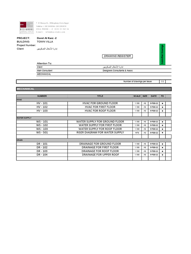 Doret Al Karz Town Villa HVAC Plans | PDF