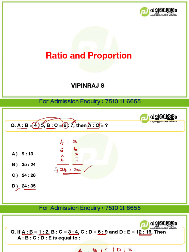 Ratio and Proportion Questions | PDF | Arithmetic | Mathematics