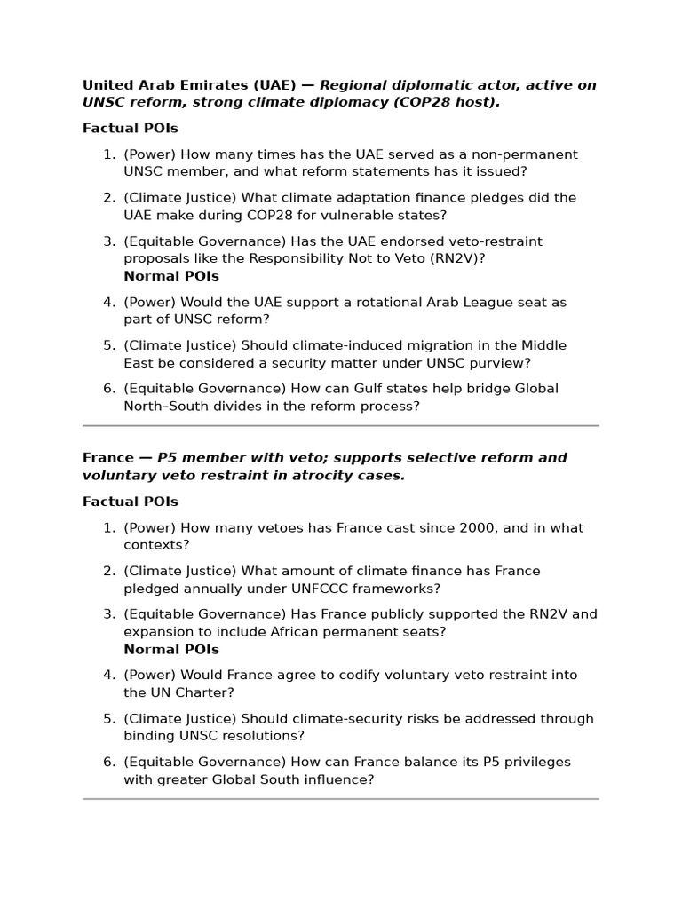 UAE's Role in UNSC Reform and Climate Diplomacy | PDF | United Nations ...