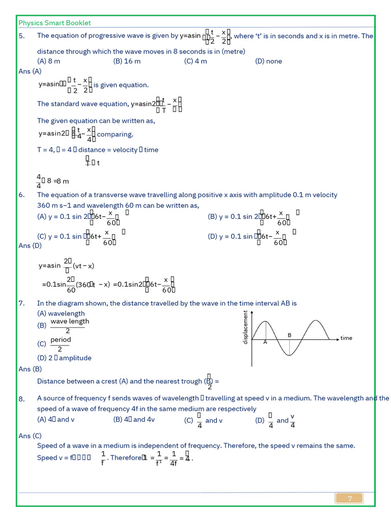 Physics Wave Equations and Concepts | PDF | Waves | Sound