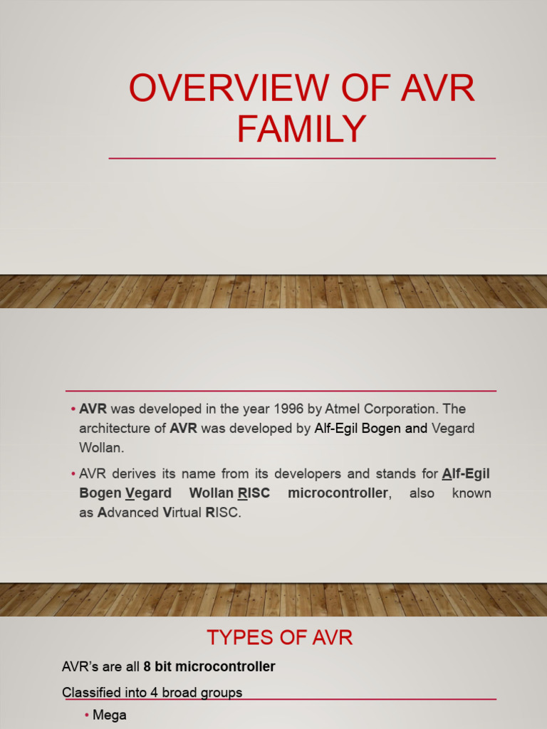 Overview of AVR Microcontrollers | PDF | Microcontroller | Classes Of ...