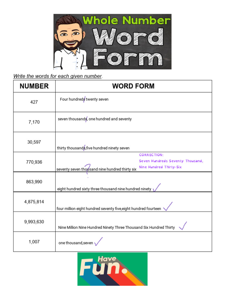Number to Word Conversion Guide | PDF