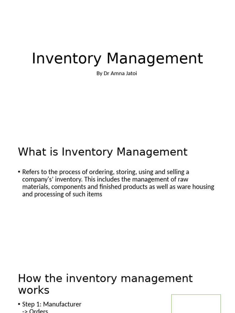 Effective Inventory Management Guide | PDF | Inventory | Supply Chain