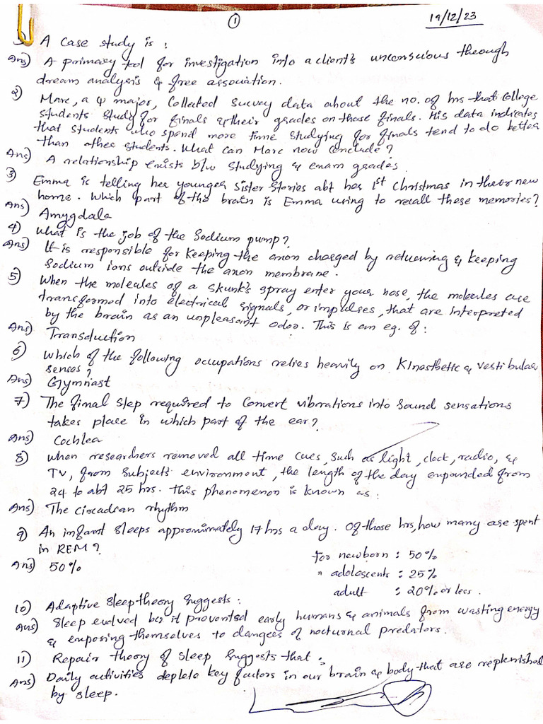 Psychology Question Paper | PDF
