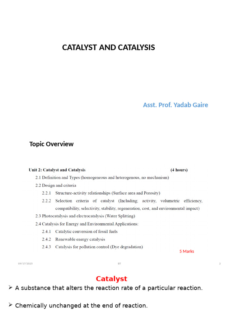 Catalyst-and-Catalysis (2) - 1 (2) | PDF | Catalysis | Biofuel