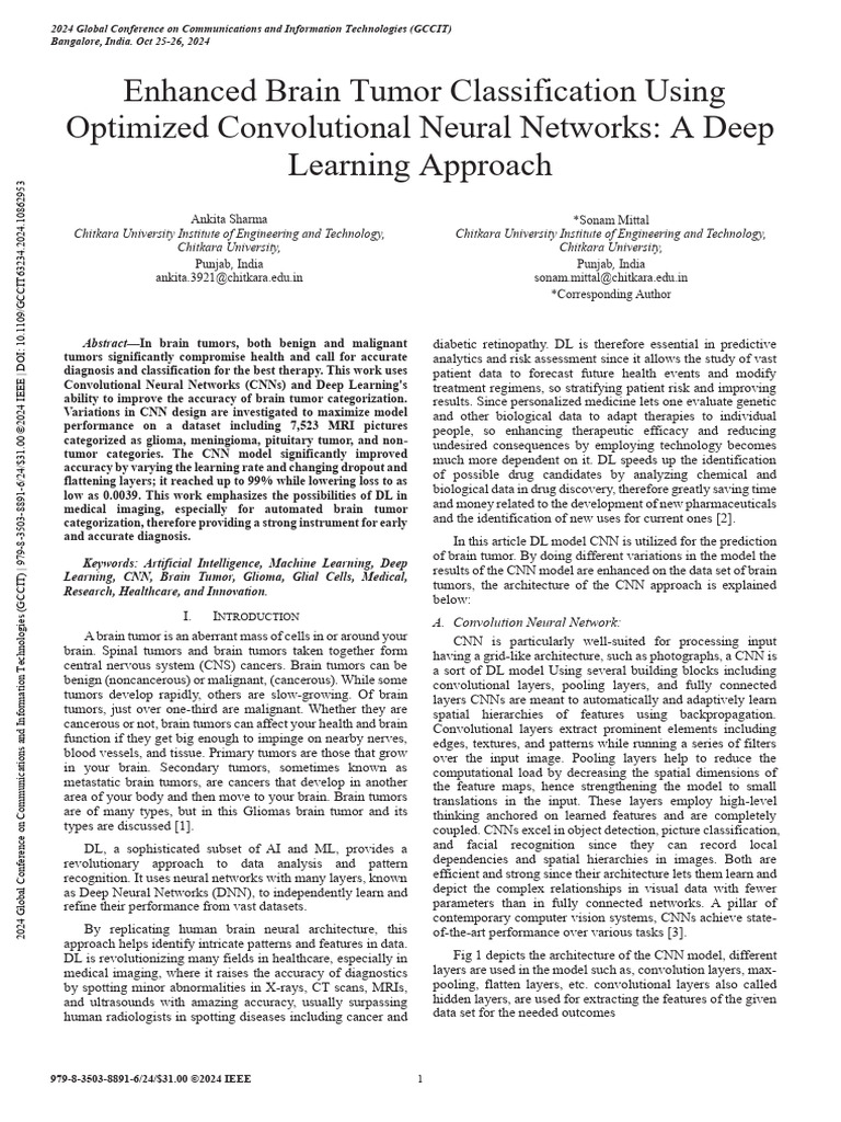 Brain Tumor Classification with CNNs | PDF | Applied Mathematics ...
