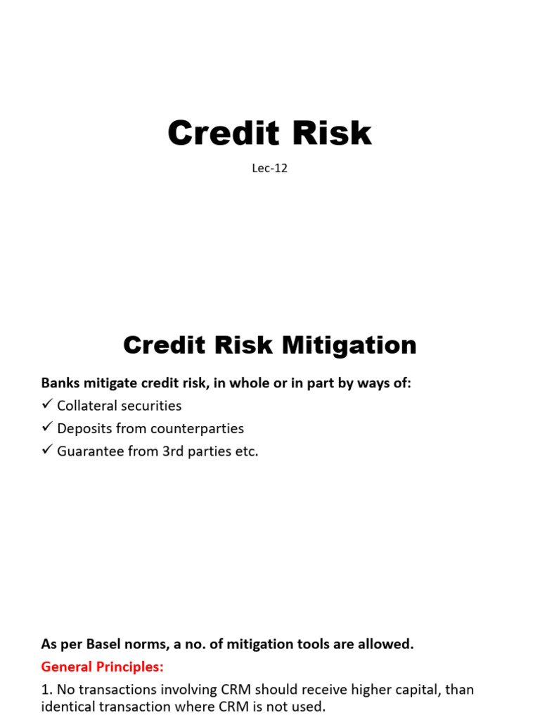 Credit Risk 264772 | PDF | Financial Risk | Credit Risk