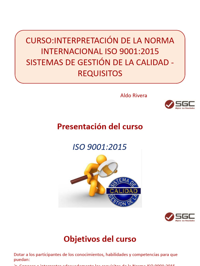Interpretación de la Norma ISO 9001:2015 | PDF | Gestión de la calidad ...