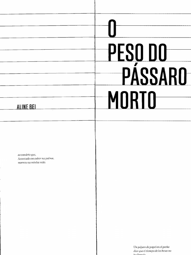 03 - BEI, Aline - O Peso Do Pássaro Morto - COMPLETO | PDF