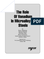 Role of v in MA Steels