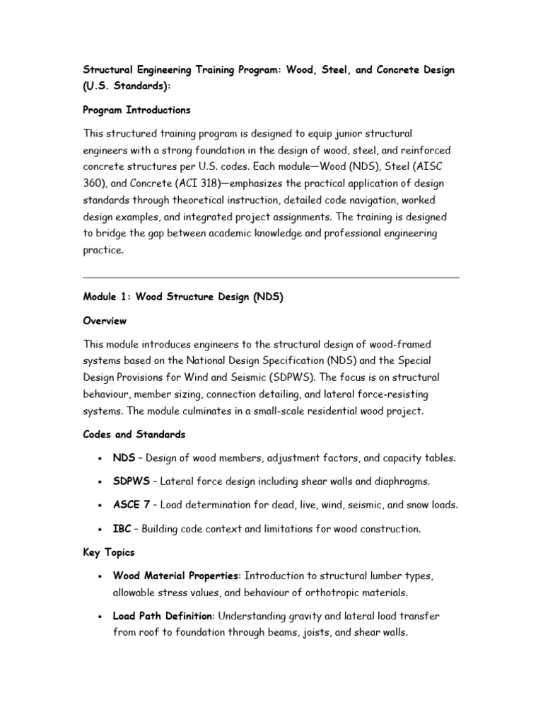 Structural Engineering Design Training | PDF | Framing (Construction ...