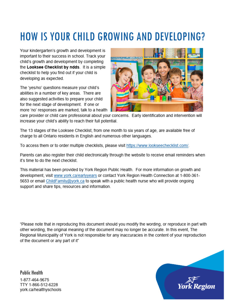 Looksee Checklist for Child Development | PDF