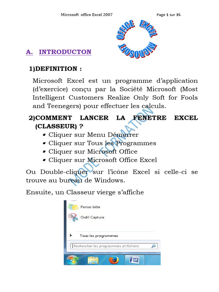 Excellence dans Microsoft Excel 2007 | PDF | Microsoft Excel ...