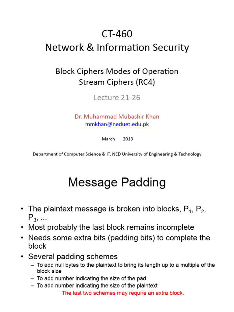 Block and Stream Ciphers Overview | PDF | Secrecy | Computer Engineering