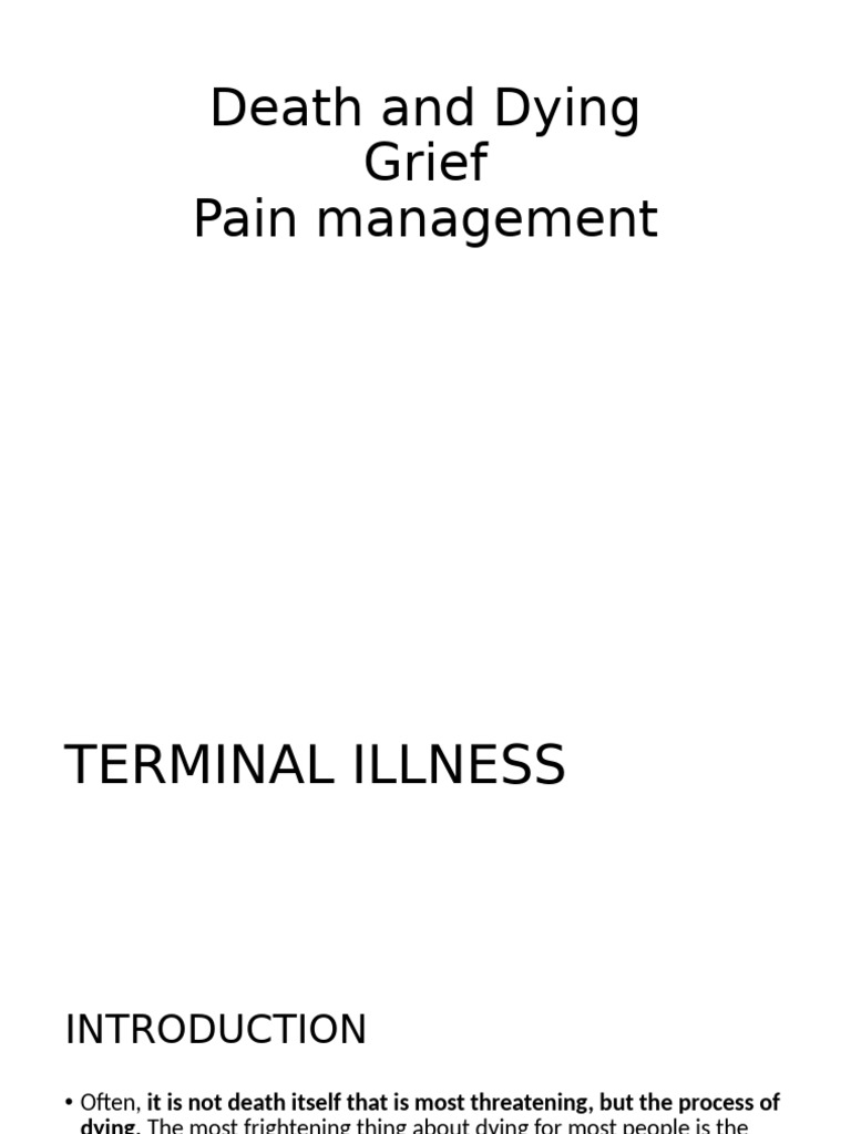Understanding Terminal Illness and Dying | PDF | Grief | Terminal Illness