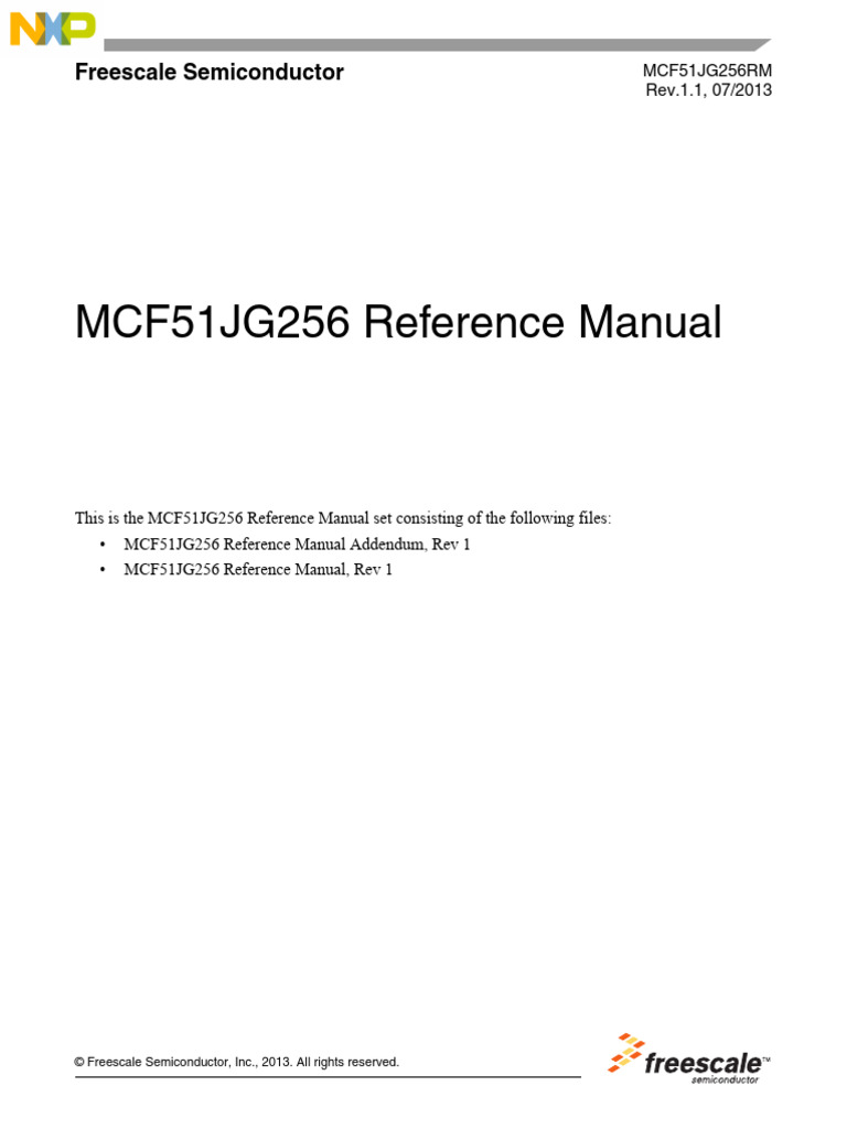 MCF51JG256 Reference Manual Addendum | PDF | Flash Memory | Usb