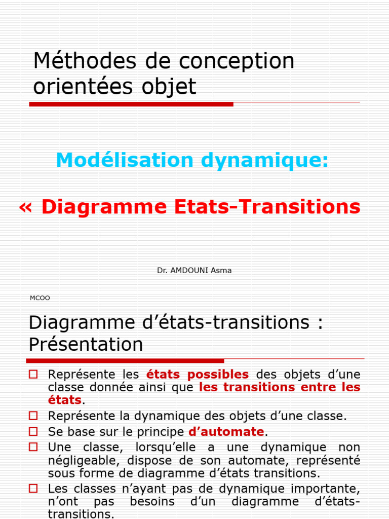 Diagramme d'États-Transitions UML | PDF | Langage de Modélisation ...
