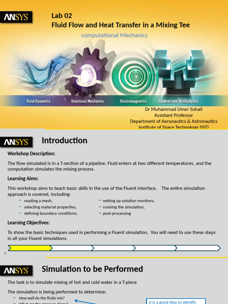 Lab 3 - Fluent-Mixing - Tee | PDF | Window (Computing) | Fluid Dynamics