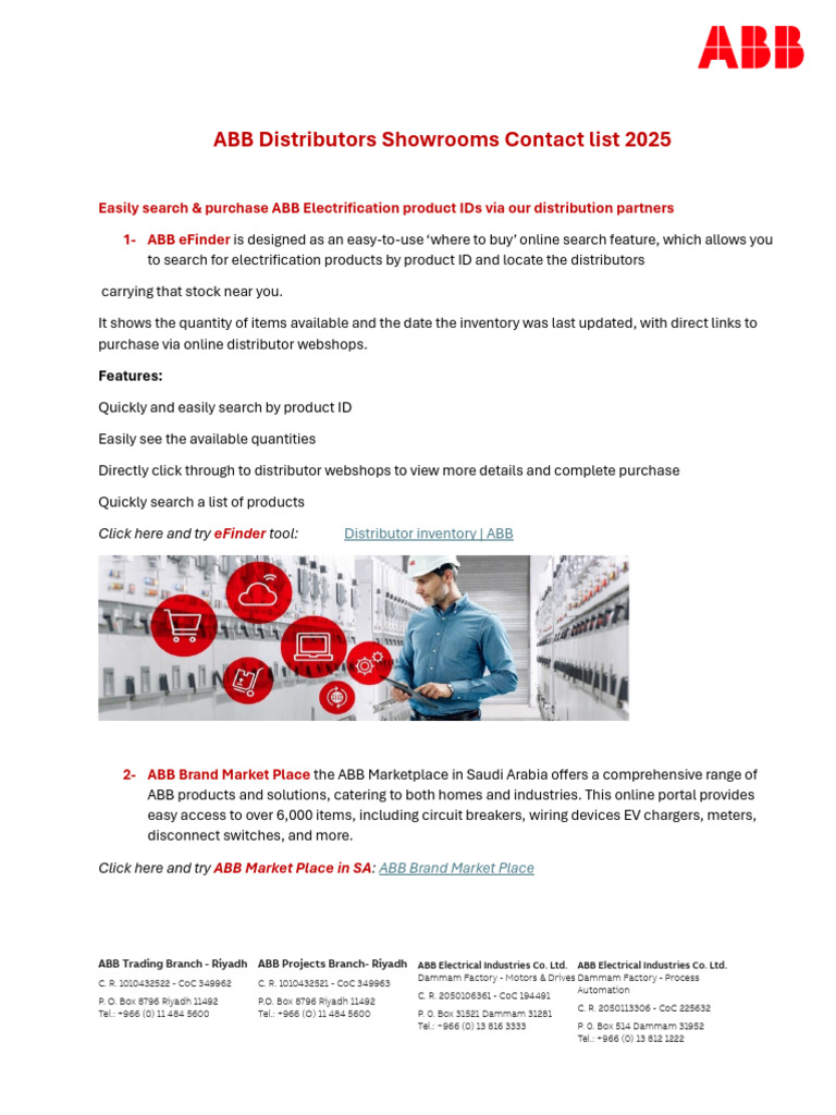 ABB Distributors in Saudi Arabia 2025 | PDF | Business
