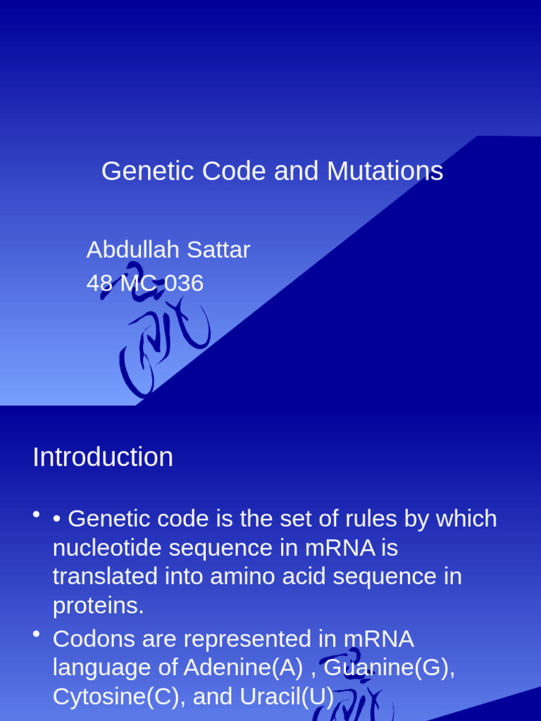 Understanding Genetic Code and Mutations | PDF | Genetic Code | Mutation