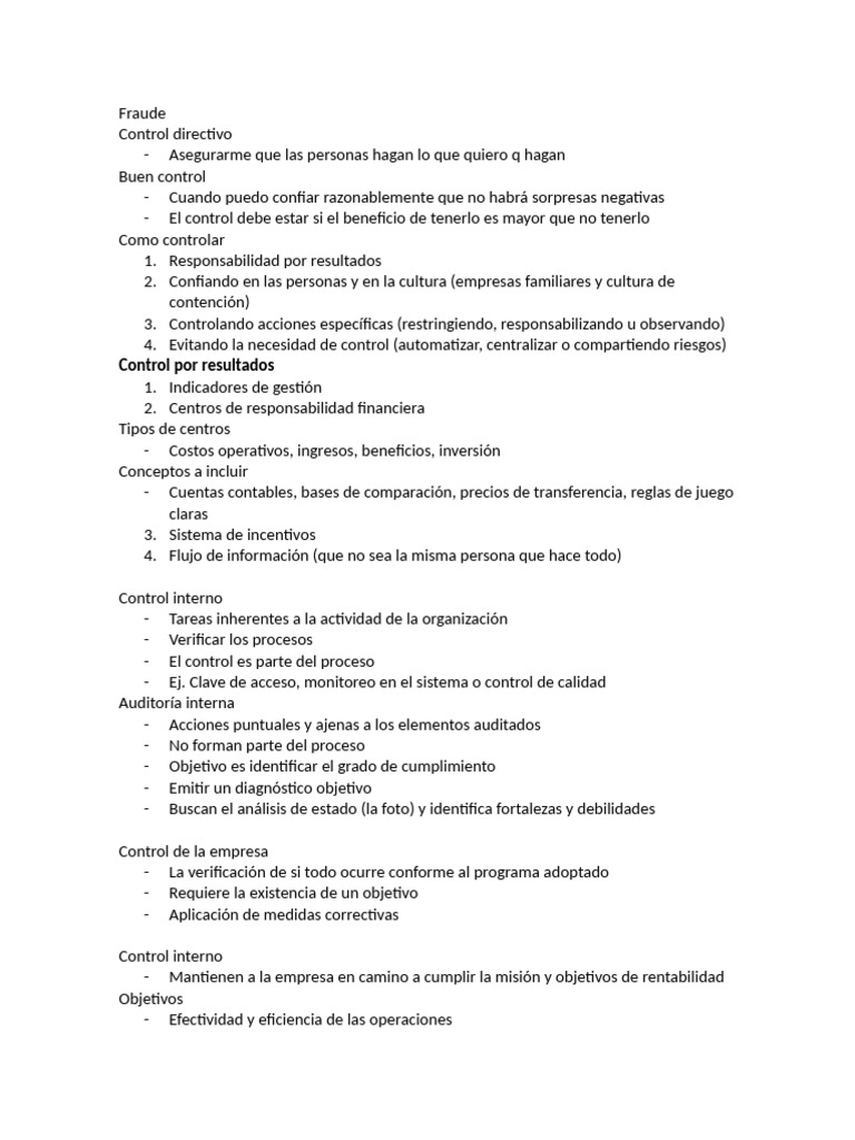 Control y Prevención del Fraude Empresarial | PDF | Auditoría ...