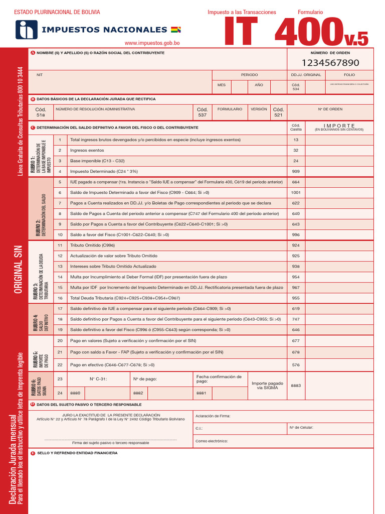Formulario 400 v5 | PDF | Impuestos | Dinero