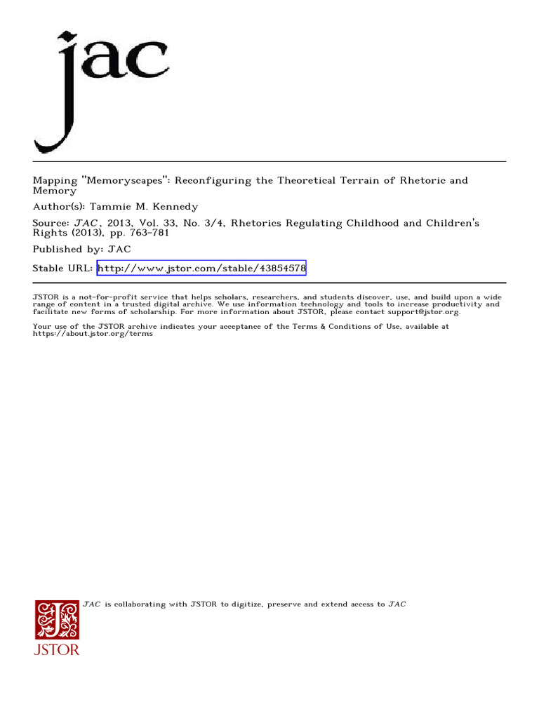 Rhetoric and Memory in 