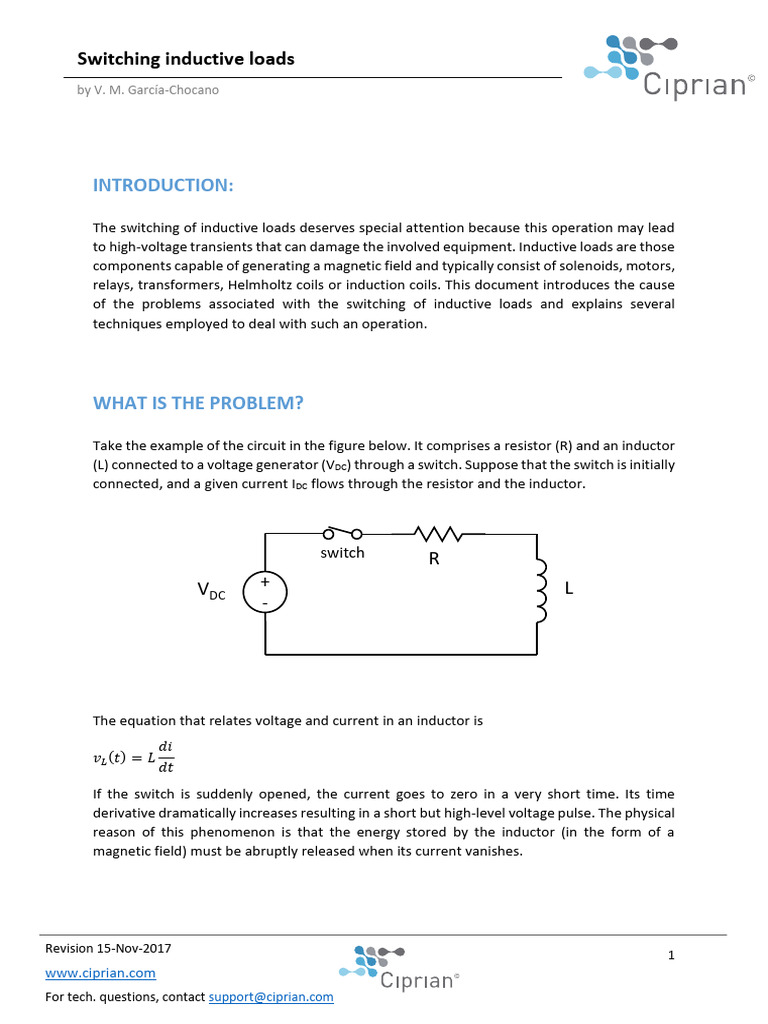 Managing Inductive Load Switching Risks | PDF | Inductance | Inductor