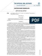 Ley Organica de ad Presupuestaria y Sostenibilidad Financier A