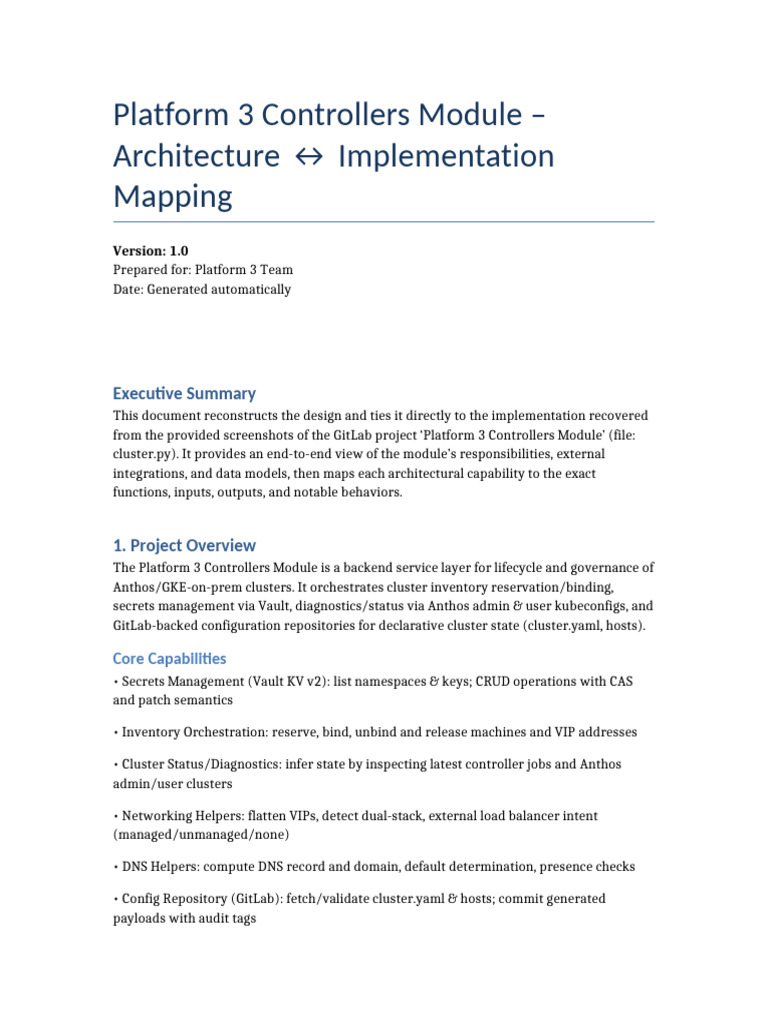 Platform3 Module Architecture to Implementation | PDF | Domain Name ...
