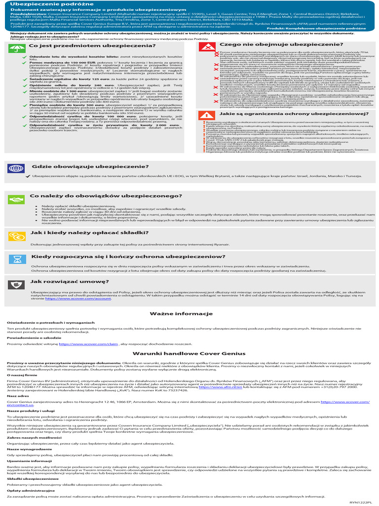 IPID - Comprehensive - PL - Hs5kMS8 (HGD | PDF