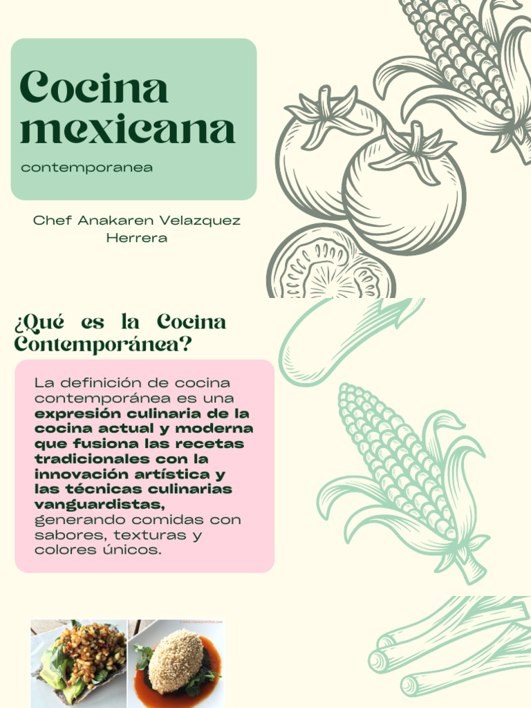Cocina Mexicana Contemporánea: Innovación y Fusión | PDF | Cocina ...
