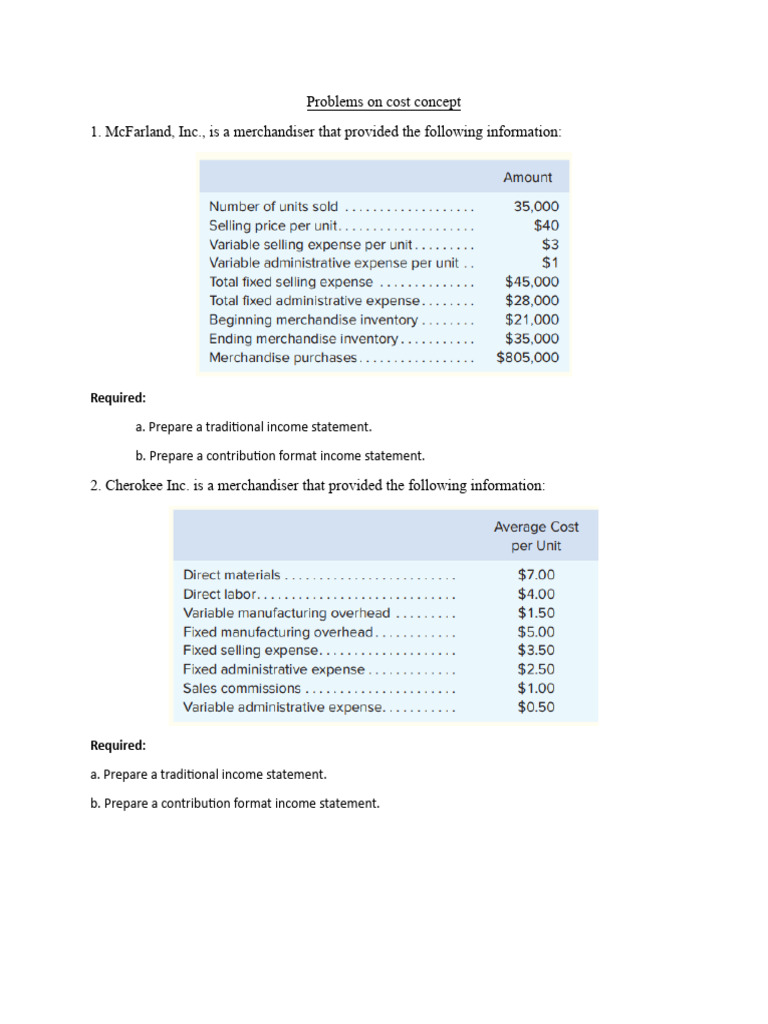 Income Statement Preparation Guide | PDF | Cost Of Goods Sold | Income ...