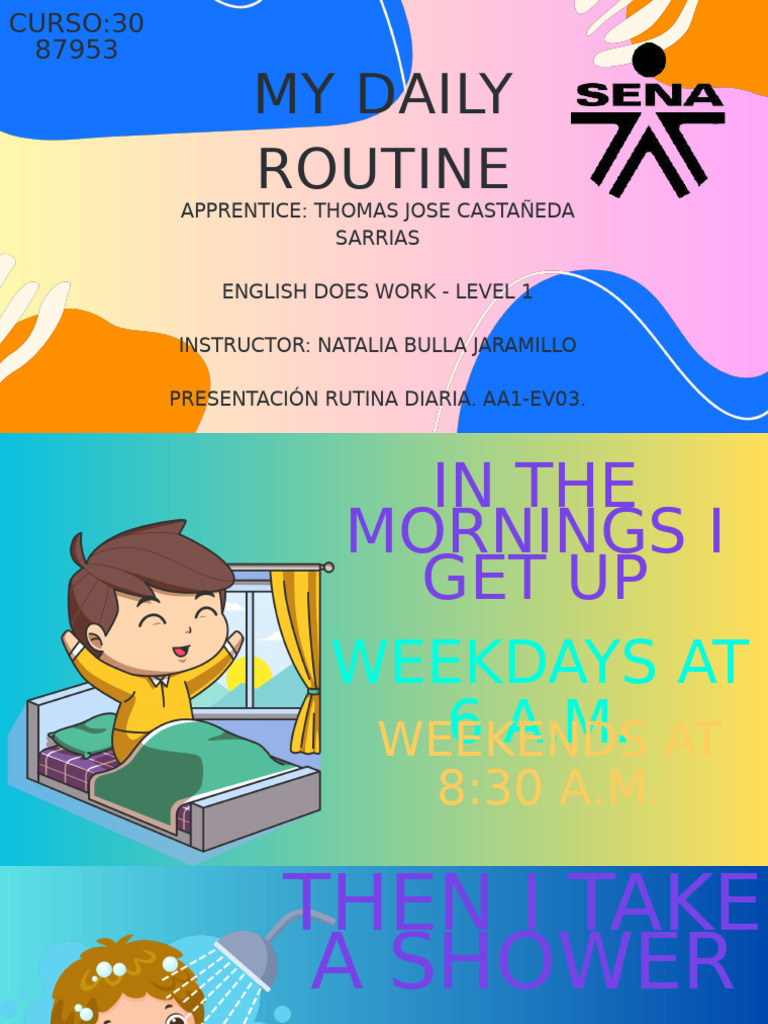 My Daily Routine: A Student's Schedule | PDF