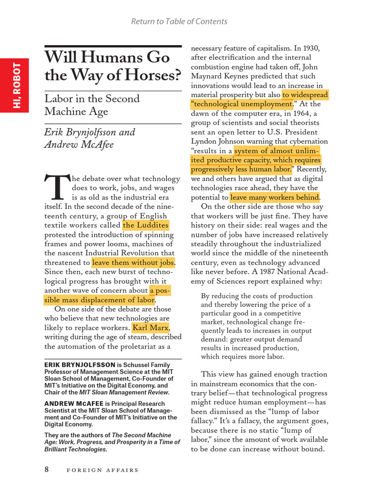The Future of Work in a Digital Age | PDF | Labour Economics ...