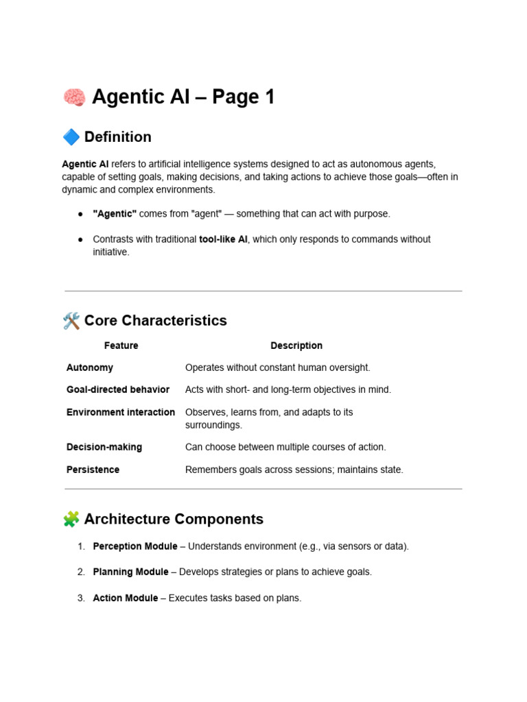 Introduction to Agentic AI Concepts | PDF | Artificial Intelligence ...